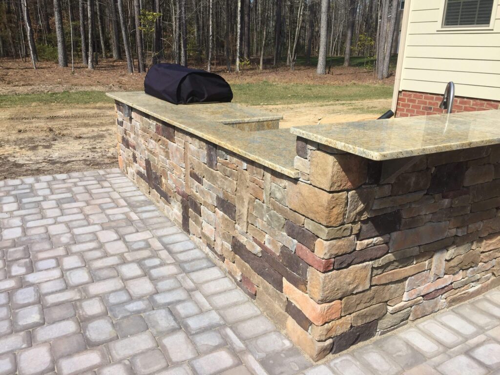 Brick-paved outdoor bar area from GSU