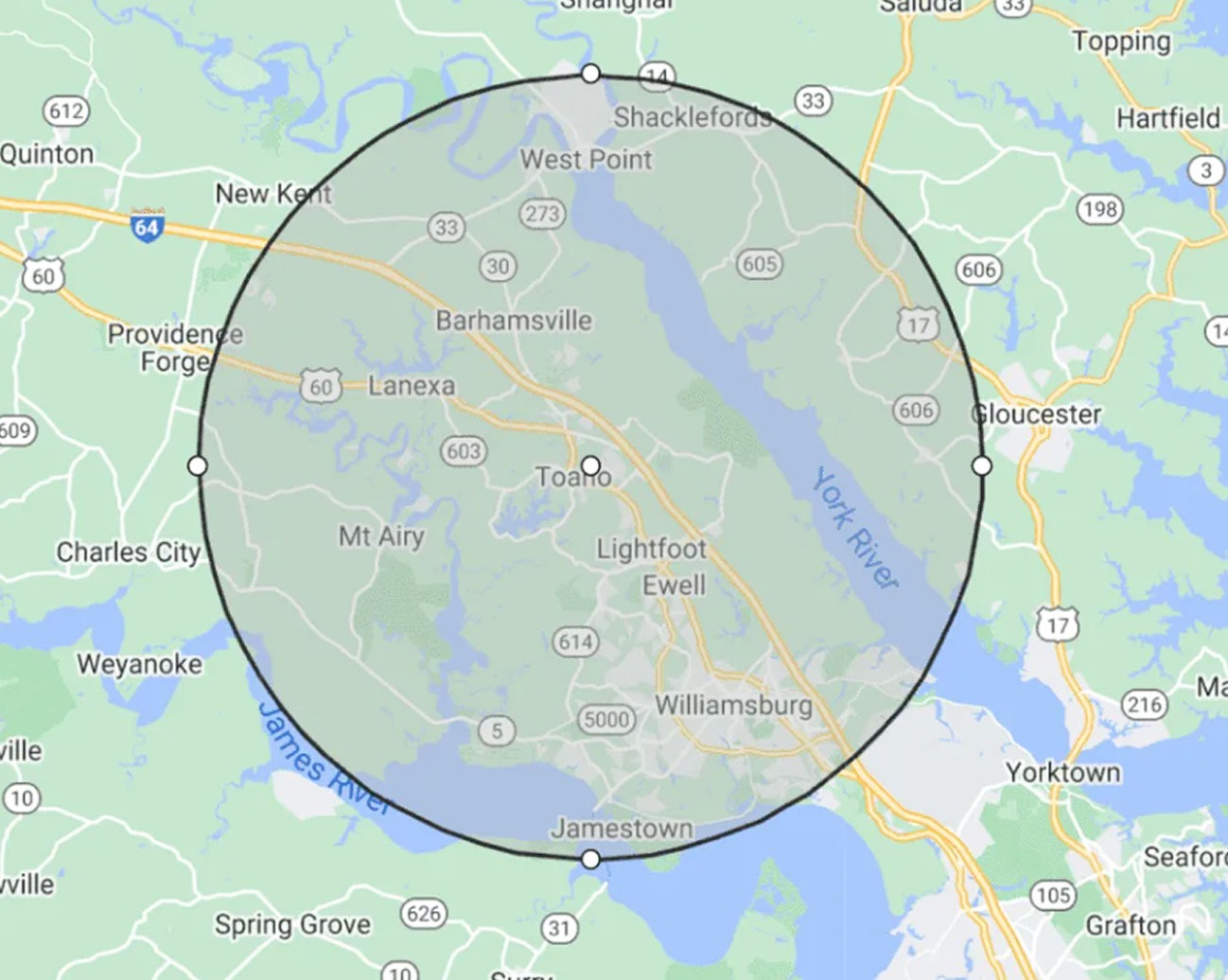 williamsburg-area-map