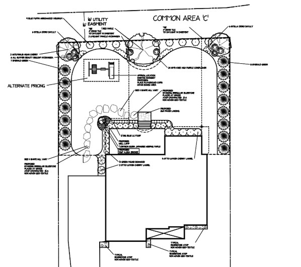 2D landscape design plan